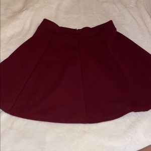 maroon skater skirt!